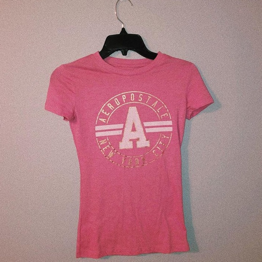 pink slim aeropostale shirt